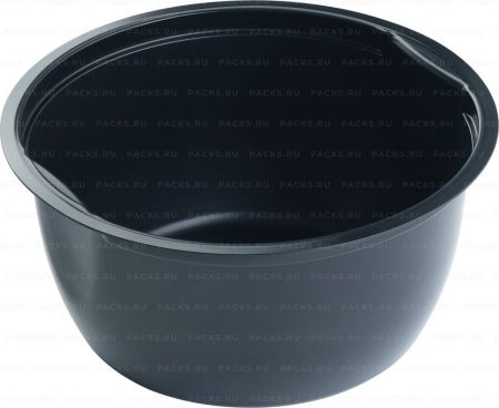 Контейнер 500мл М-132 круглый суповой черный ПП UPAX-UNITY Пермь 50/600 