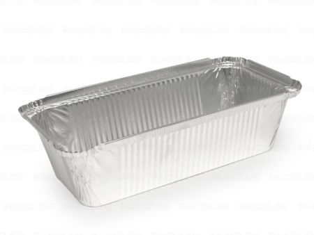 Касалетка алюминиевая 218х113х54/175х75мм 940мл L-край (крышка 463545) R14L 100/600