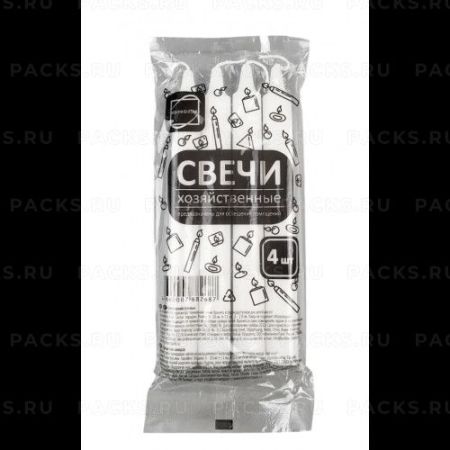 Свеча парафиновая хозяйственная 4шт 1/35