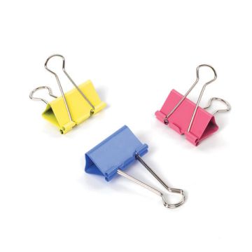 Зажимы для бумаг STAFF Profit, КОМПЛЕКТ 12 шт, 41 мм, на 200 листов, цветные, карт.кор., 225159