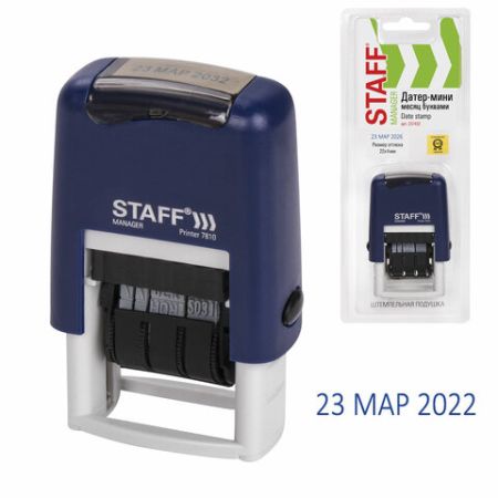Датер-мини STAFF месяц буквами оттиск 22х4 мм Printer 7810 1/10