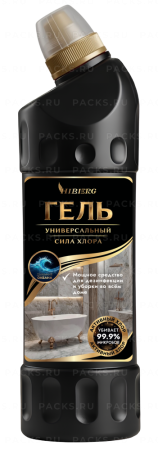 Средство жидкое 750мл чистящее универс гель HOME Сила хлора Дыхание океана HIBERG 1/12