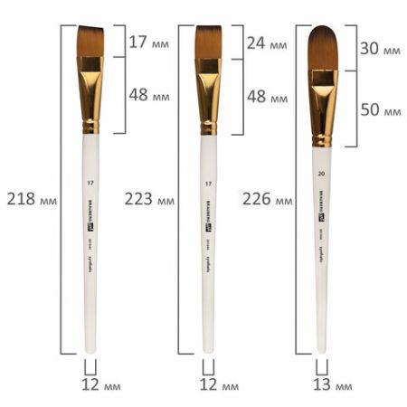 Кисти 15шт синтетика+мастехин в пенале BRAUBERG ART DEBUT 1/50 (Клиент)