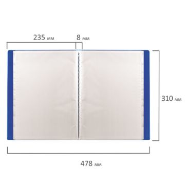 Папка  10 вклад. STAFF, синяя, 0,5мм 1/5