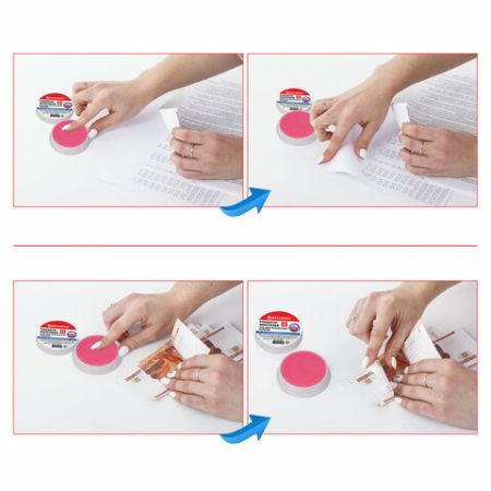 Гель для увлажнения пальцев 25г c ароматом астры розовый BRAUBERG 1/60