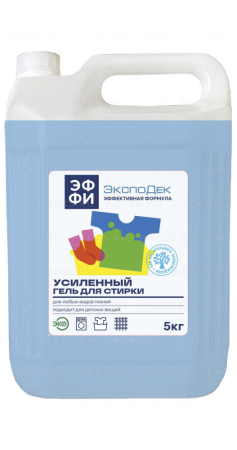 Средство жидкое 5л для стирки Эффективная формула ЭФФИ усиленное (эксперт 2000) 1/4
