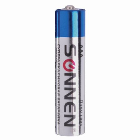 Батарейки КОМПЛЕКТ 10шт SONNEN Super Alkaline AAA (LR03,24А),алкалин,мизинчиковые,короб 1/3/6 (вывод