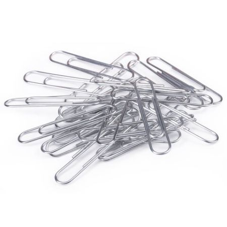 Скрепки 50мм 50шт большие оцинкованные в картонной коробке STAFF 1/10/300