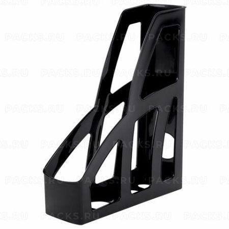 Лоток вертикальный для бумаг 250х75х300мм черный FILE Brauberg 1/16