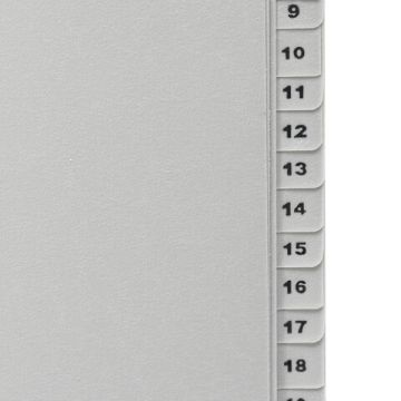 Разделитель пластиковый BRAUBERG для папок А4, цифровой 1-31, с оглавлением, серый (Клиент)