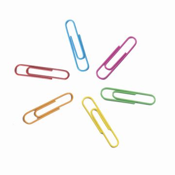 Скрепки 50 мм 50 шт цветные BRAUBERG в картонной коробке 1/10