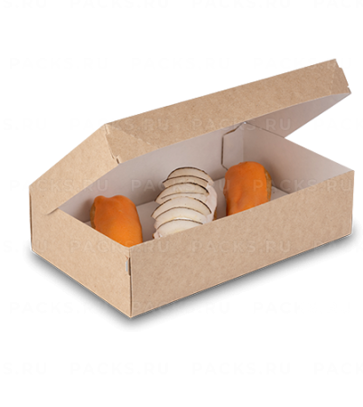 Контейнер бумажный 1900мл 230х140х60мм крафт ламин OSQ CAKE 50/300