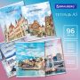 Тетрадь 96л А5 линия, скоба, обложка картон Traveling BRAUBERG 1/ 5/50