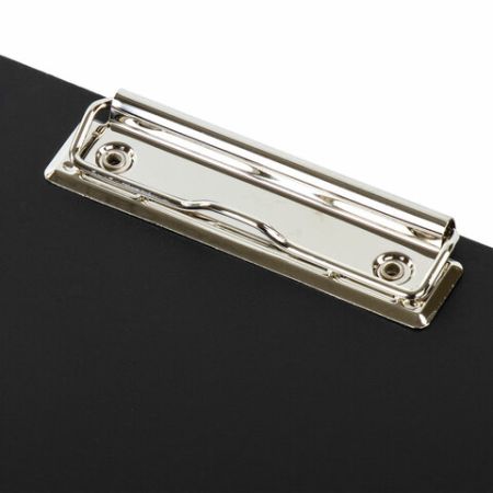 Папка-планшет STAFF А4 с прижимом и крышкой пластик черная 0,5мм 1/20 (клиент)