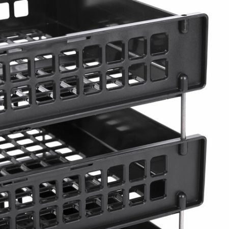 Лоток горизонтальный для бумаг 334х255х62271мм КОМПЛЕКТ 3 шт черные Brauberg GRAND OFFICE 1/4