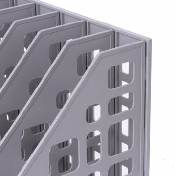 Лоток вертикальный для бумаг 295х240х250мм 6отд серый MAXI Plus Brauberg 1/12 (Клиент)