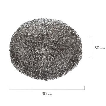 Мочалка для посуды металлическая (6шт) ЛАЙМА сетчатые по 15г 1/96 (клиент)