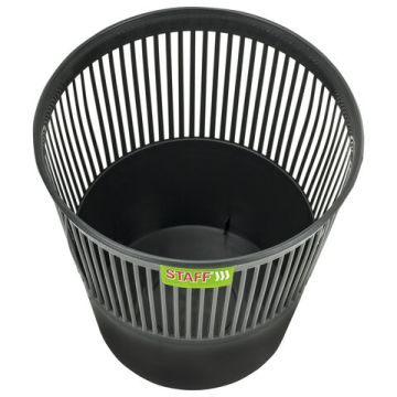 Корзина для бумаг 9л черная сетчатая STAFF Basic Эконом 1/16 (Клиент)