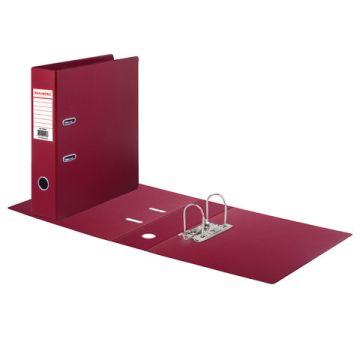 Папка-регистратор А4 70мм BRAUBERG с двусторон.покрытием из ПВХ бордовая 1/20