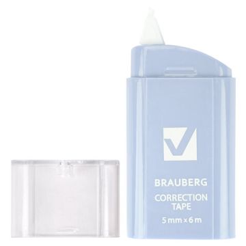 Корректирующая лента 5мм х 6м BRAUBERG COMPACT PASTEL 1/30/720 (Клиент)