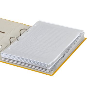 Разделитель пластиковый BRAUBERG для папок А4, алфавитный А-Я, с оглавлением 1/30/120 (клиент)