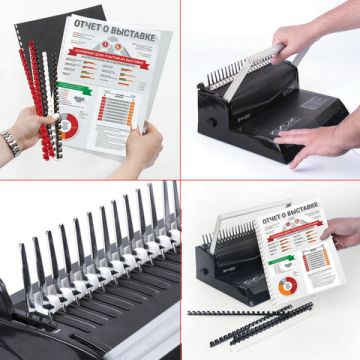 Пружины пласт. д/переплета BRAUBERG, КОМПЛЕКТ 100шт, 16 мм (для сшивания 101-120л), белые, 1/10