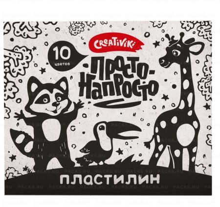 Пластилин 10цв 120г классический ПРОСТО-НАПРОСТО 1/38