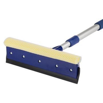 Швабра для мытья окон 25см вращающаяся телескопическая ручка(стяжка, губка, ручка) Лайма 1/24